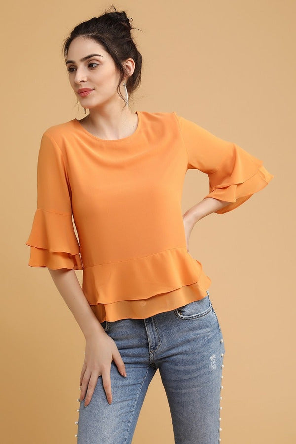 Gipsy Bright Orange Hue Top Orange
