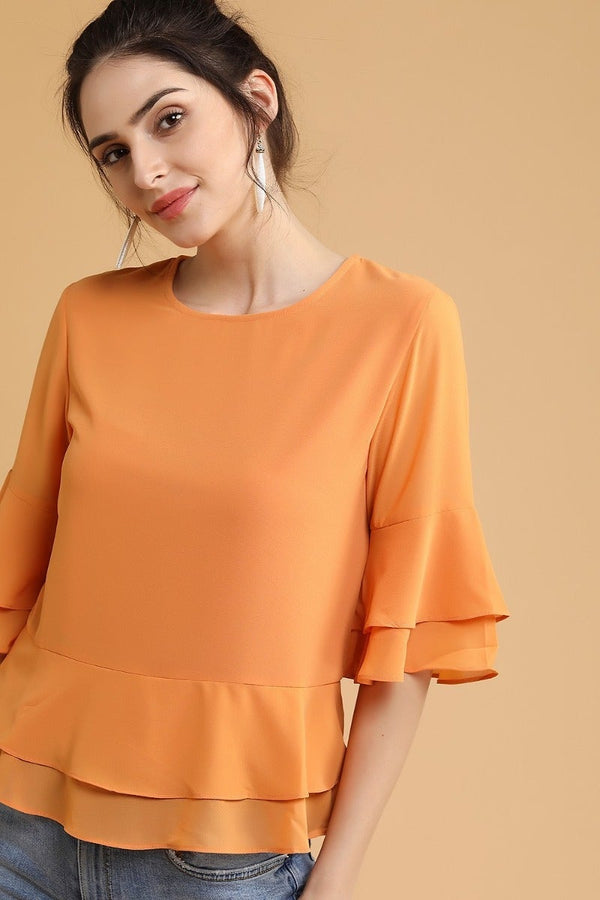 gipsy Bright Orange Hue Top Orange
