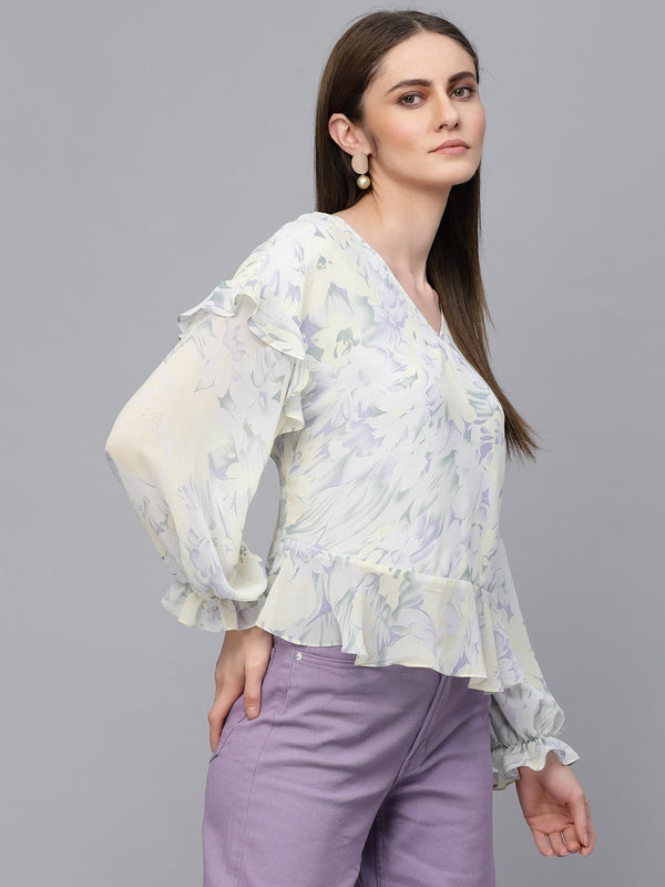 Gipsy Gipsy Butter Yellow Georgette Blouse Butter Yellow