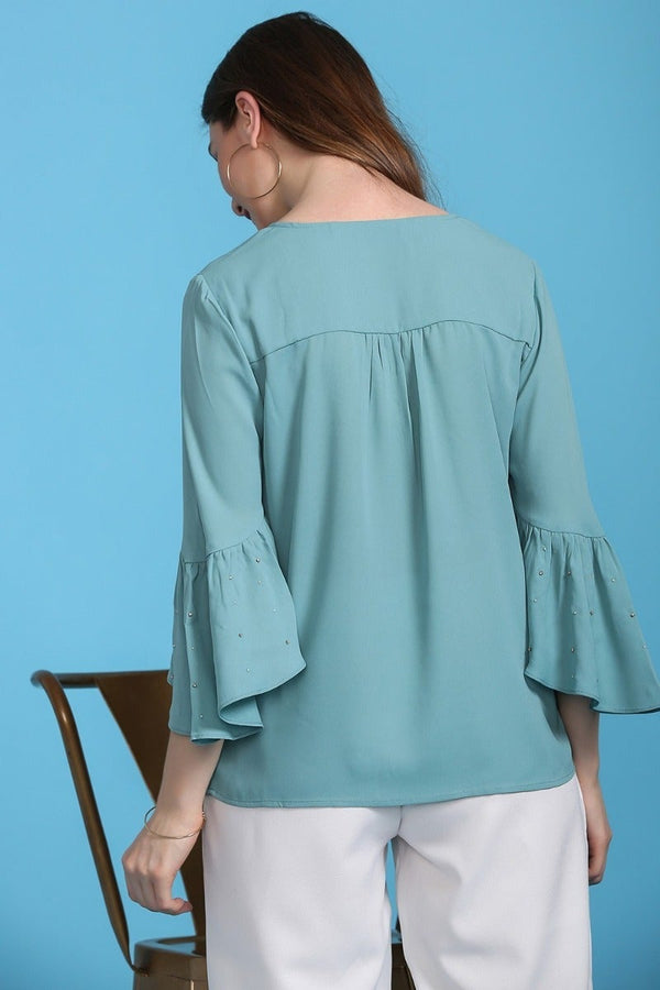 Gipsy Dreamy Sage Embellished Top Sage