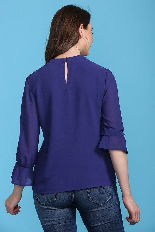 Gipsy Easy-Going Purple Hued Blouse Ink Blue
