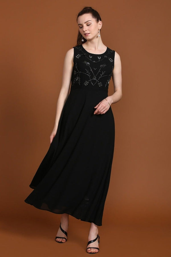 Gipsy Elegant Black Party Dress Black