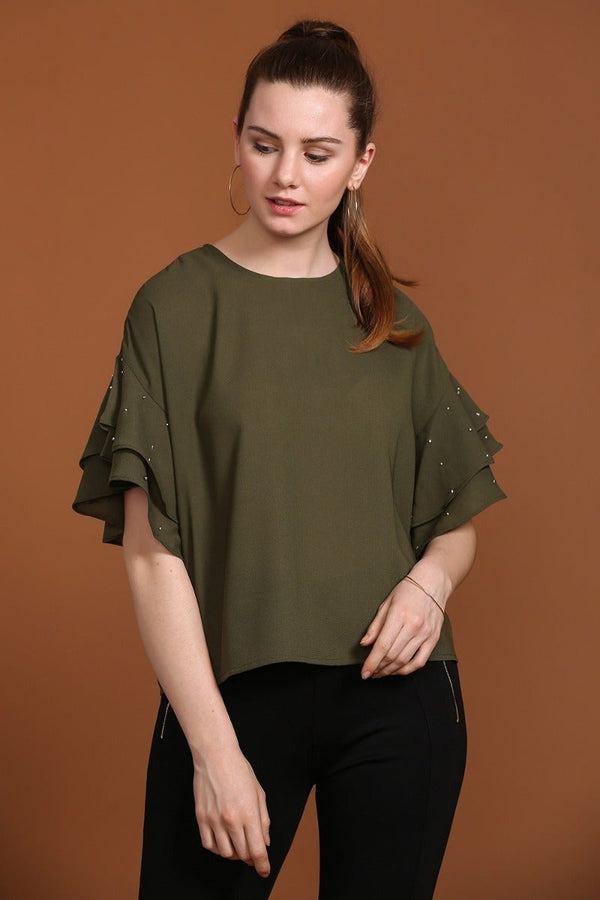 Gipsy Exotic Olive Top Olive