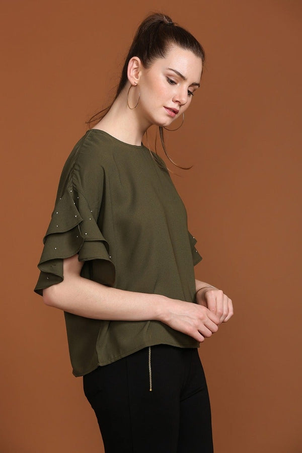 Gipsy Exotic Olive Top Olive