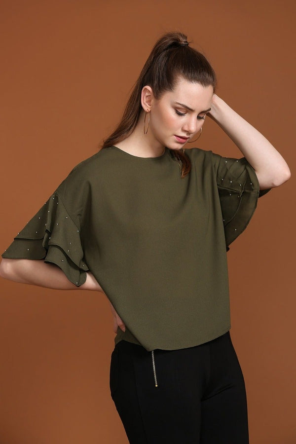 gipsy Exotic Olive Top Olive