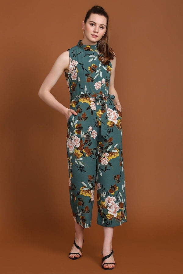 Gipsy Floral Chic Jumpsuit Teal