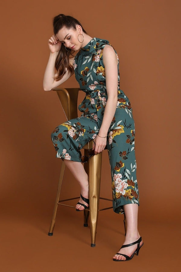 gipsy Floral Chic Jumpsuit Teal