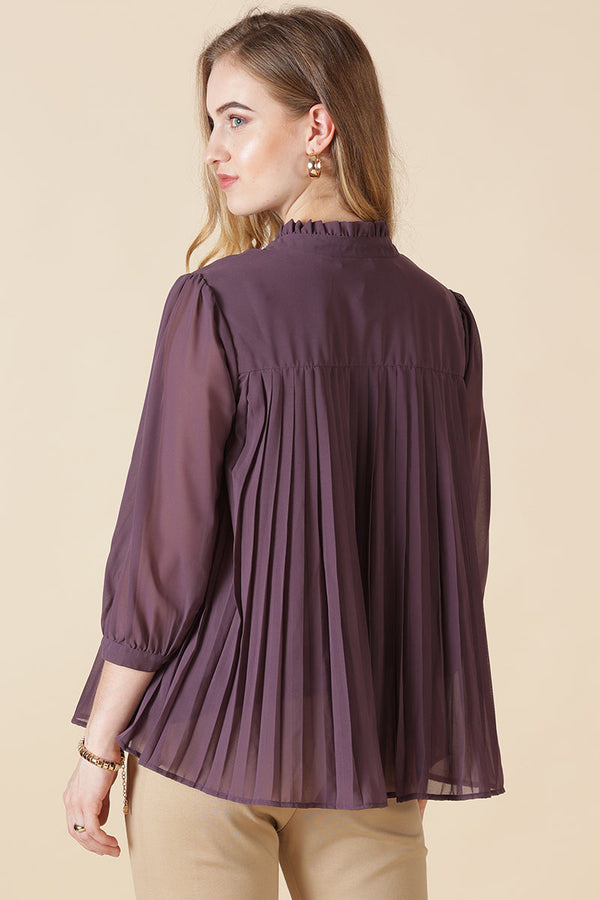 Gipsy Gipsy Aubergine Georgette Shirt Aubergine