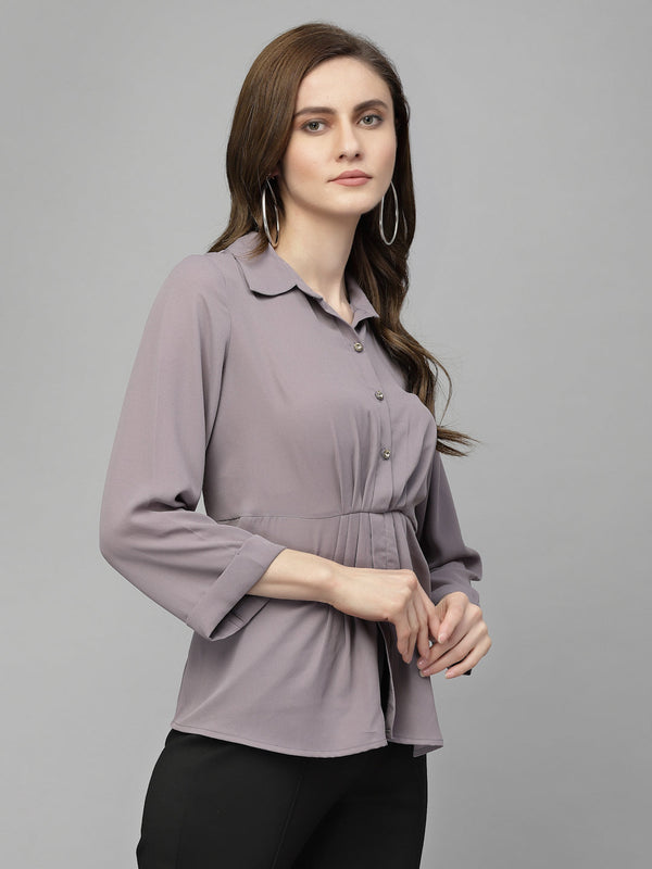 Gipsy Gipsy Aubergine Georgette Tunic Aubergine