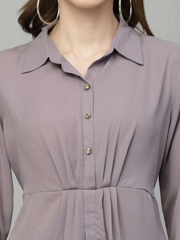 Gipsy Gipsy Aubergine Georgette Tunic Aubergine