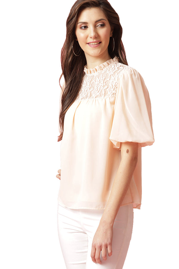 Gipsy Gipsy Baby Pink Georgette Blouse