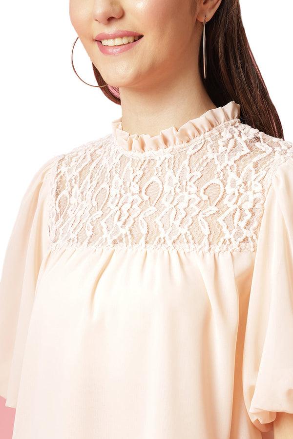 Gipsy Gipsy Baby Pink Georgette Blouse