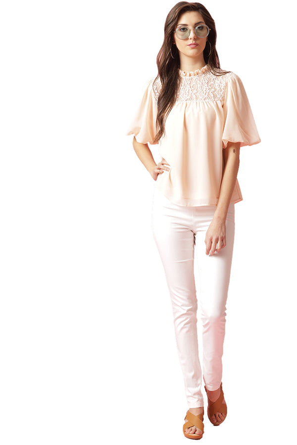 gipsy Gipsy Baby Pink Georgette Blouse
