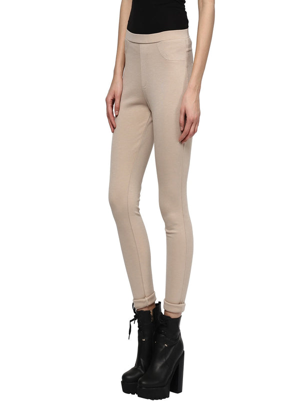 Gipsy Gipsy Beige Casual Rayon Jegging Beige