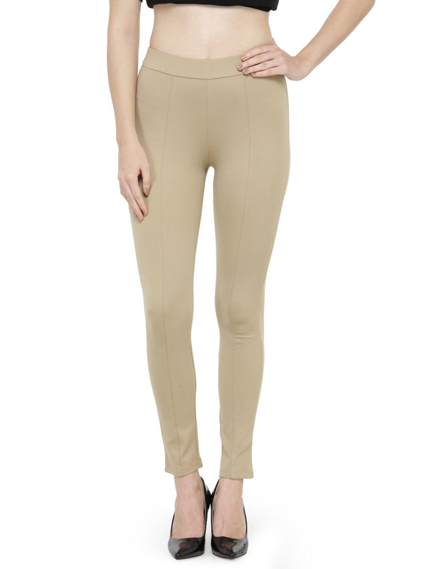 Gipsy Gipsy Beige Casual Rayon Jegging Beige