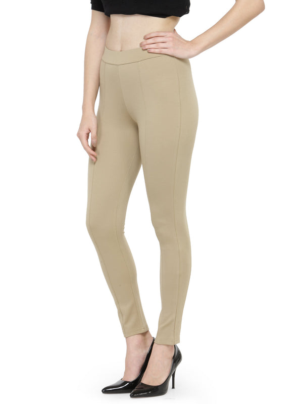 Gipsy Gipsy Beige Casual Rayon Jegging Beige
