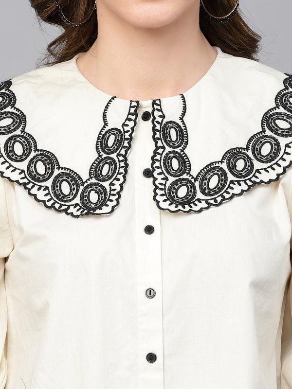 Gipsy Gipsy Beige Cotton Blouse Beige