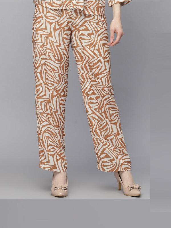 gipsy Gipsy Beige Georgette Co-Ord Pant Beige