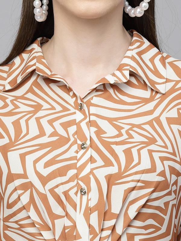 Gipsy Gipsy Beige Georgette Co-Ord Top Beige