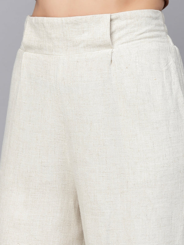 Gipsy Gipsy Beige Linen Ladies Pant Beige