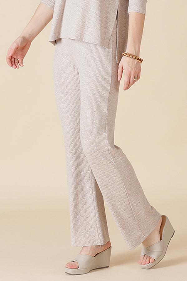 Gipsy Gipsy Beige Poly Knit Co-Ord Pant Beige