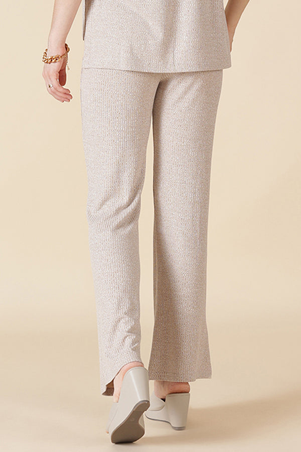 Gipsy Gipsy Beige Poly Knit Co-Ord Pant Beige