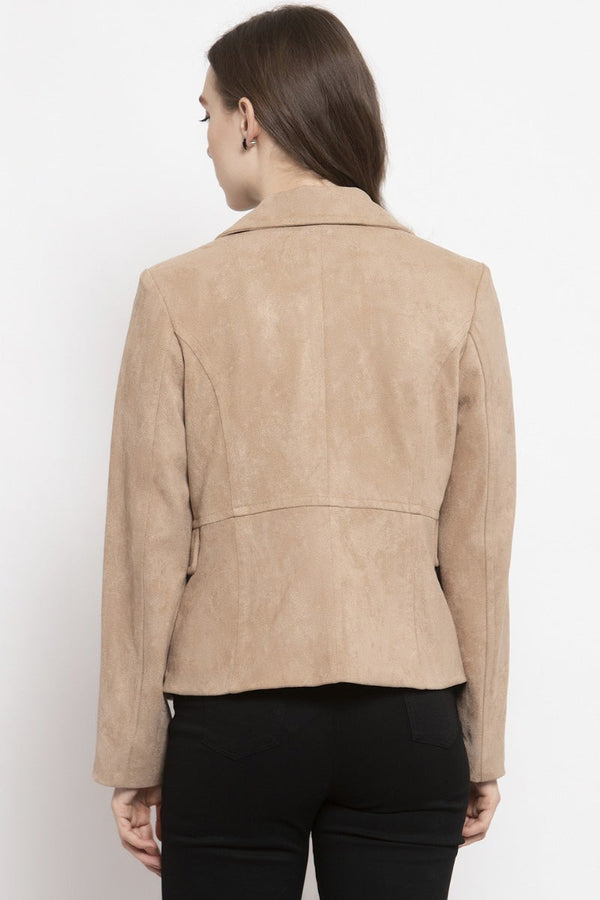 Gipsy Gipsy Beige Solid Polyester Jacket Beige