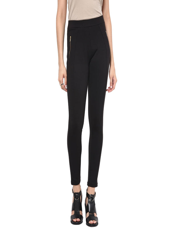 Gipsy Gipsy Black Casual Rayon Jegging Black