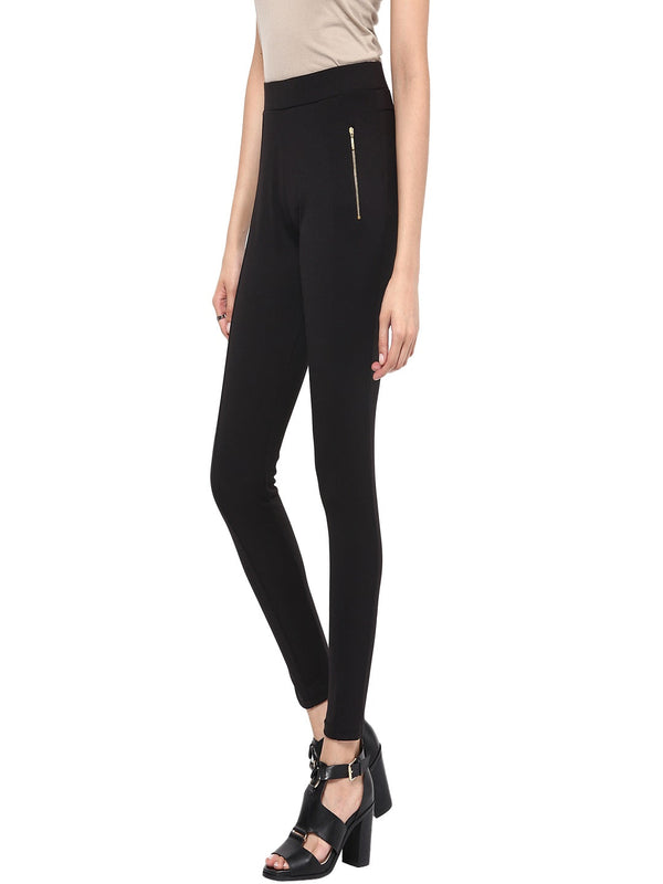 Gipsy Gipsy Black Casual Rayon Jegging Black