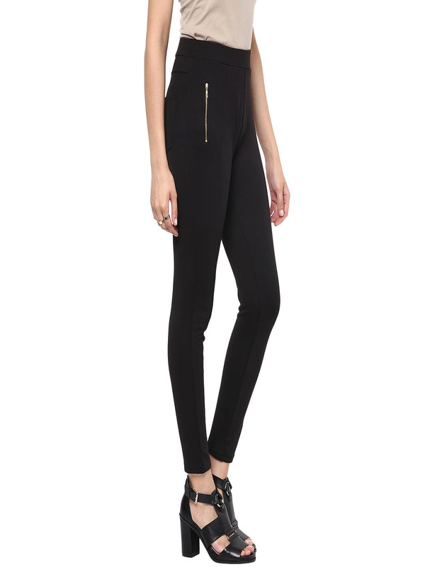 Gipsy Gipsy Black Casual Rayon Jegging Black