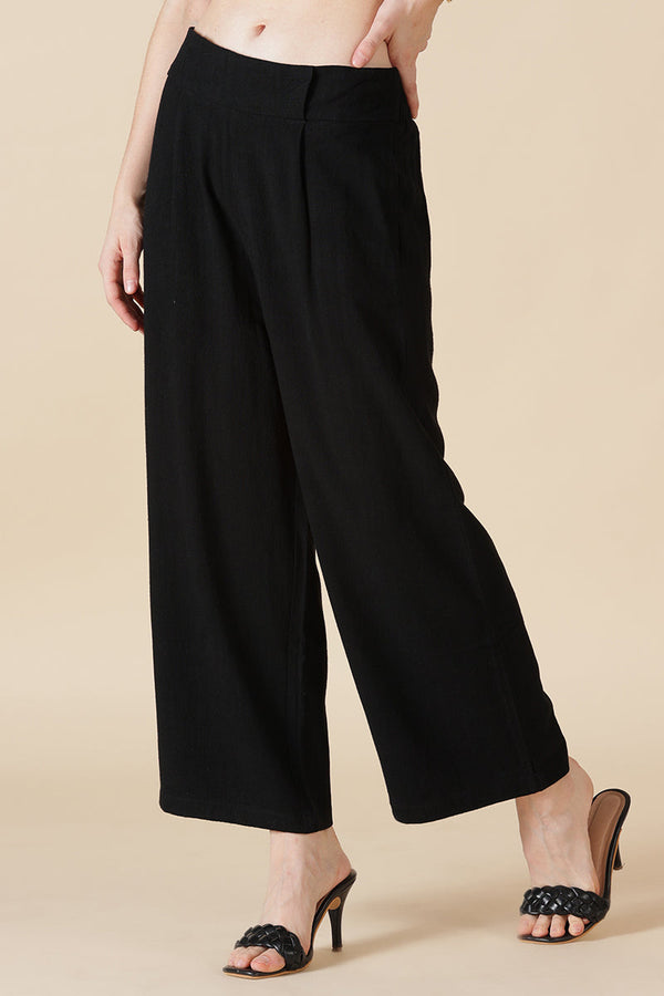 Gipsy Gipsy Black Cotton Ladies Pant Black