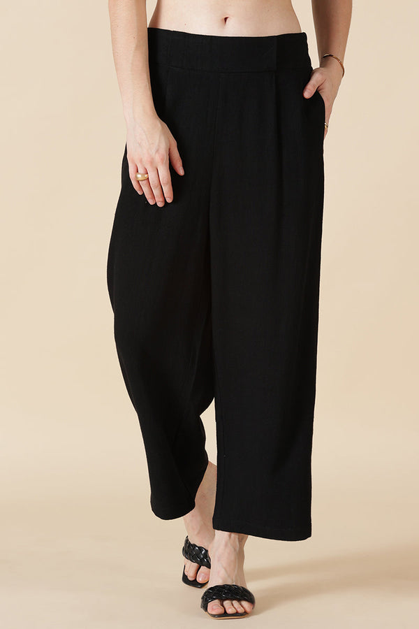 gipsy Gipsy Black Cotton Ladies Pant Black