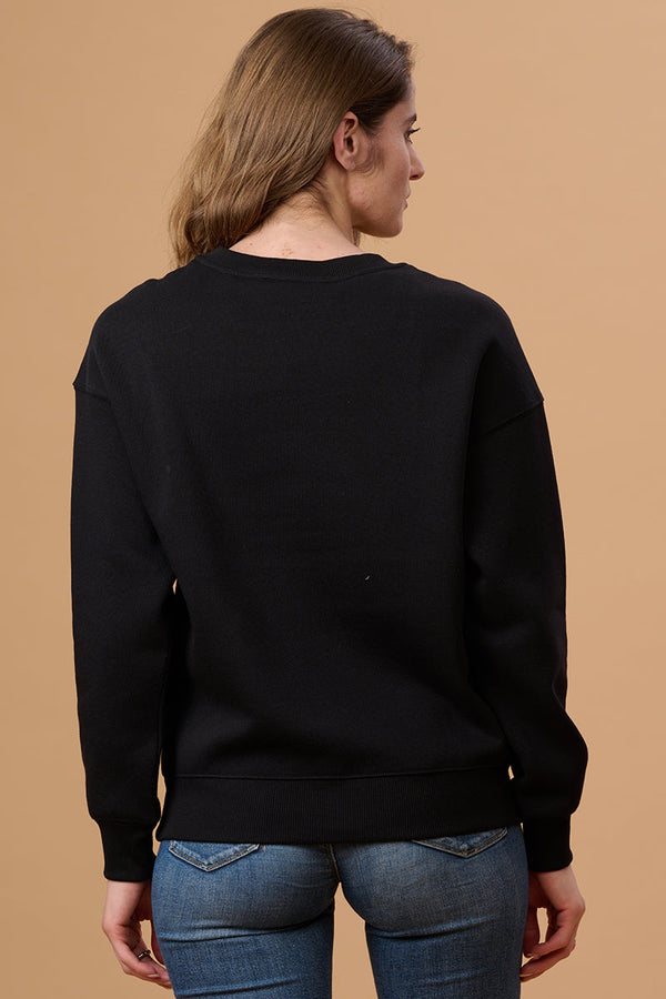 Gipsy Gipsy Black Cotton /Poly Sweat Shirt Black