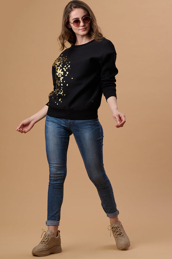 Gipsy Gipsy Black Cotton /Poly Sweat Shirt Black