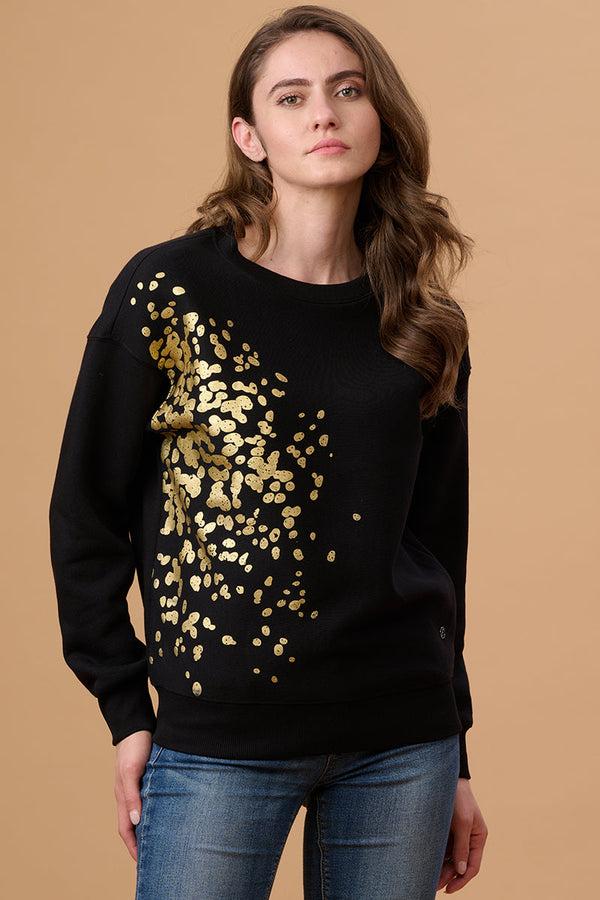 gipsy Gipsy Black Cotton /Poly Sweat Shirt Black