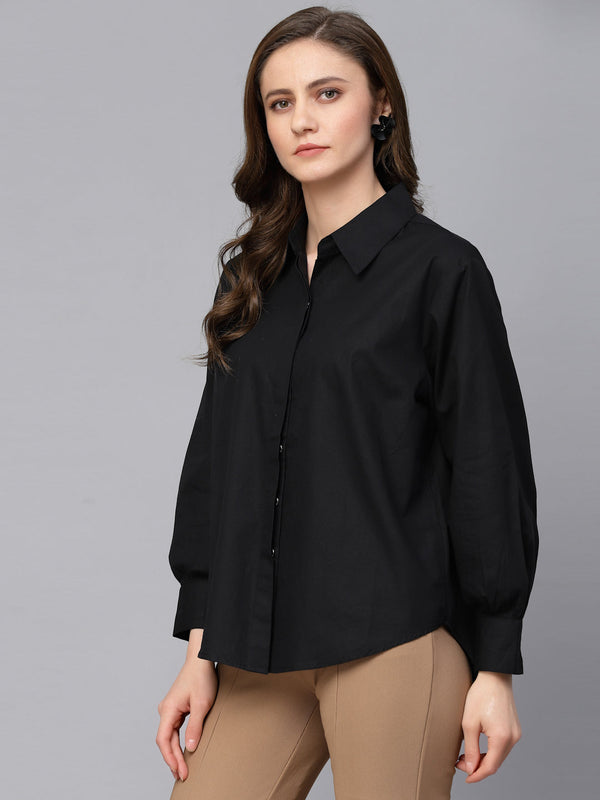 Gipsy Gipsy Black Cotton Shirt Black