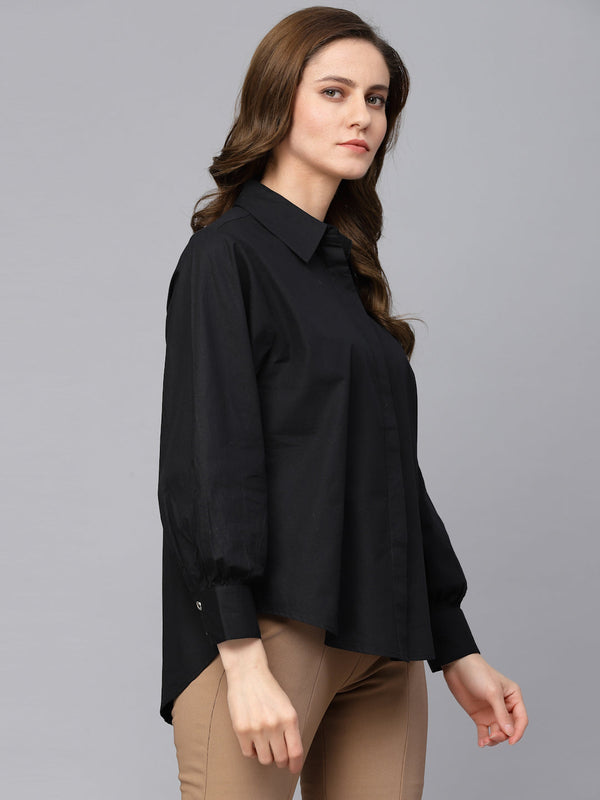 Gipsy Gipsy Black Cotton Shirt Black