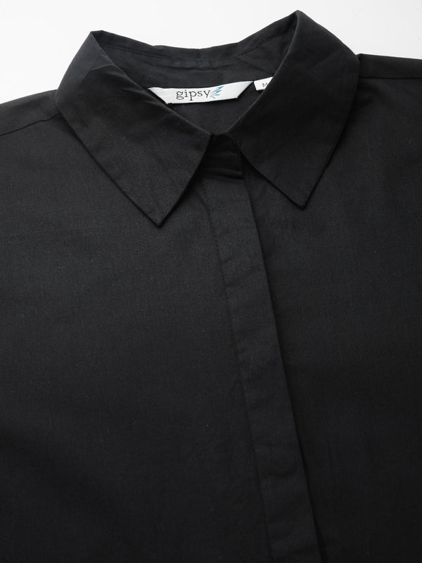 Gipsy Gipsy Black Cotton Shirt Black