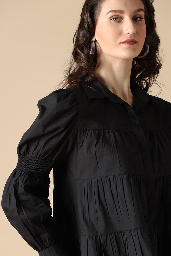 Gipsy Gipsy Black Fashion Cotton Shirt Black