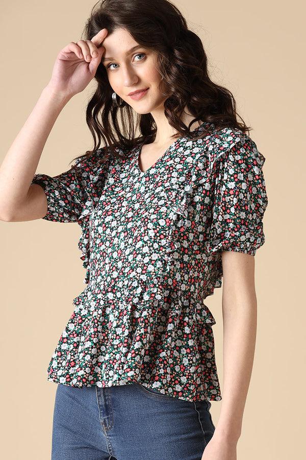 Gipsy Gipsy Black Fashion Rayon Blouse Black