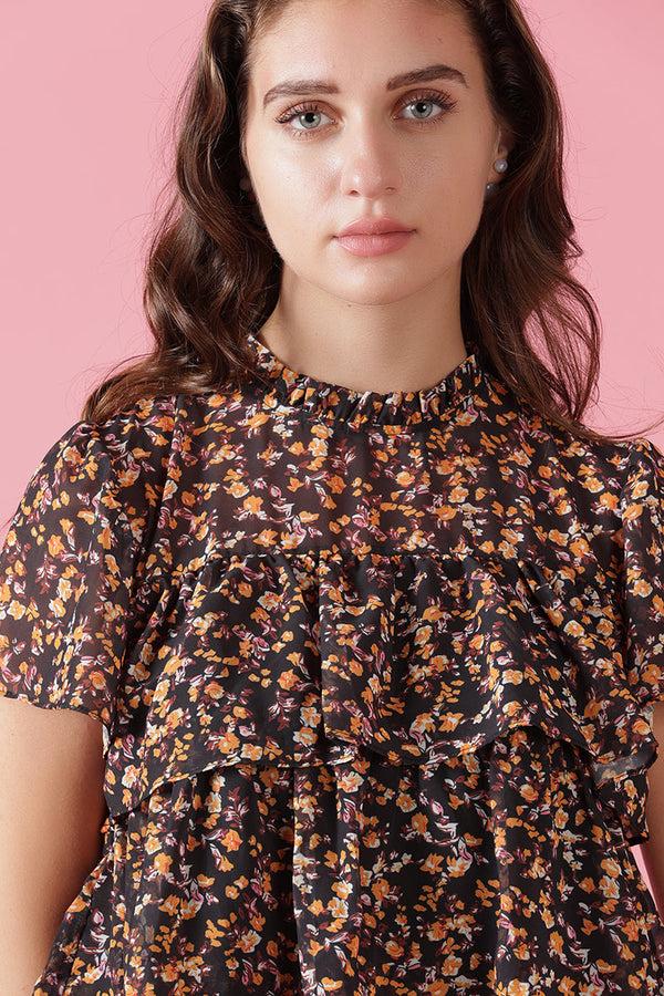 Gipsy Gipsy Black Georgette Blouse Black