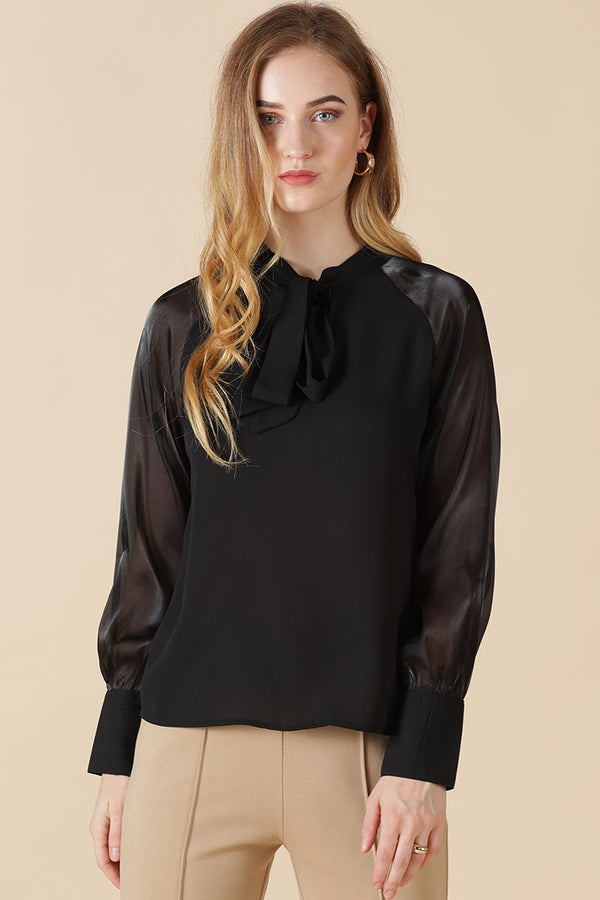 Gipsy Gipsy Black Georgette Blouse Black