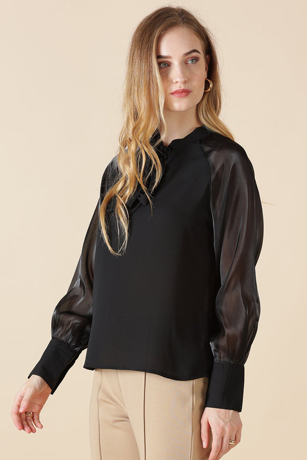 Gipsy Gipsy Black Georgette Blouse Black