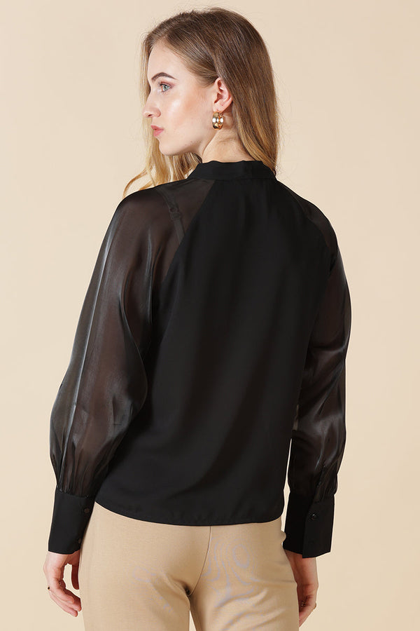 Gipsy Gipsy Black Georgette Blouse Black