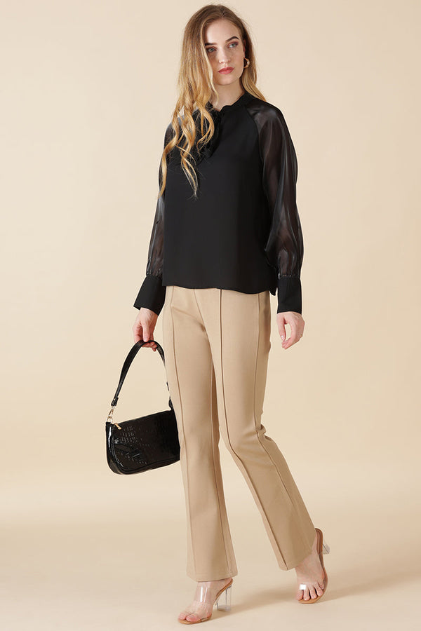 gipsy Gipsy Black Georgette Blouse Black