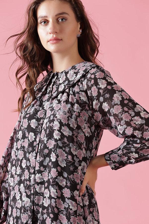 Gipsy Gipsy Black Georgette Dress Black