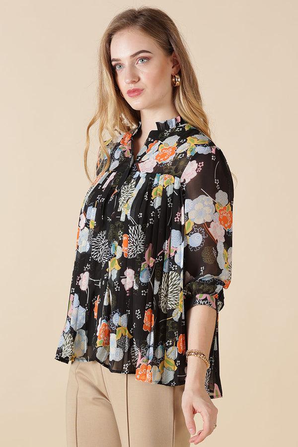 Gipsy Gipsy Black Georgette Shirt Black