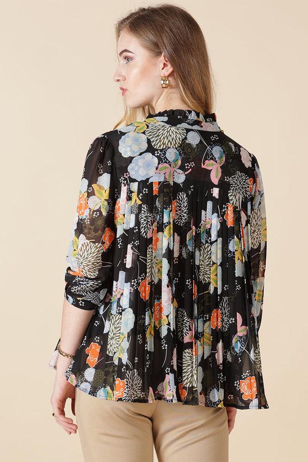 Gipsy Gipsy Black Georgette Shirt Black