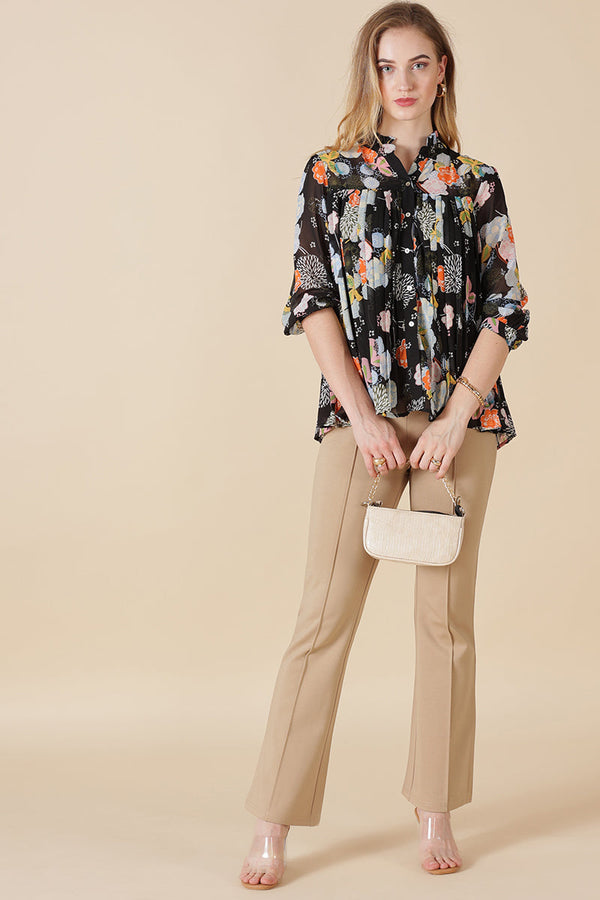 Gipsy Gipsy Black Georgette Shirt Black