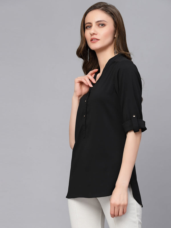 Gipsy Gipsy Black Georgette Tunic Black